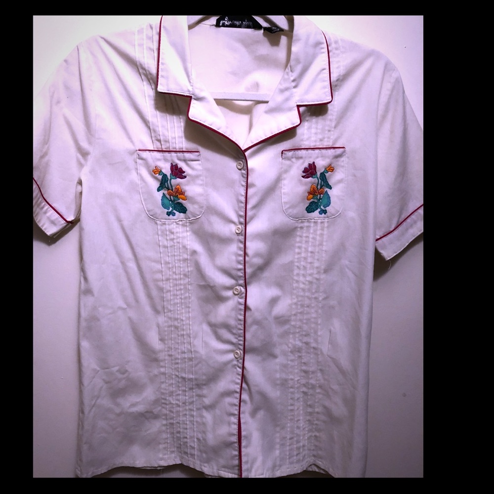 Vintage button up Short sleeve top